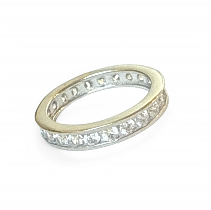 CZ Eternity Band Sterling Finger Ring