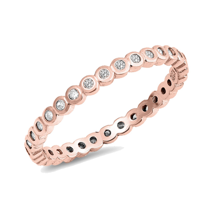 CZ Micro Eternity Rose Gold Toe Ring