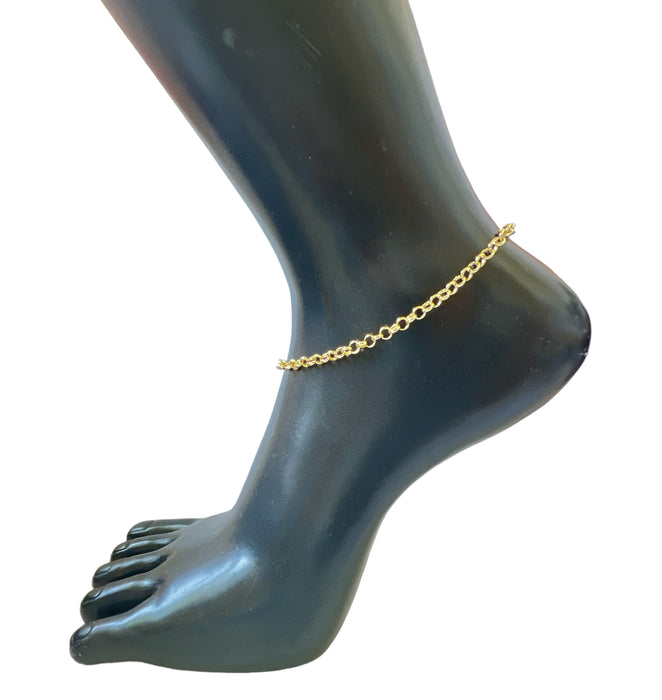 Rolo Chain 18k Gold Fill Anklet - 3 Pack