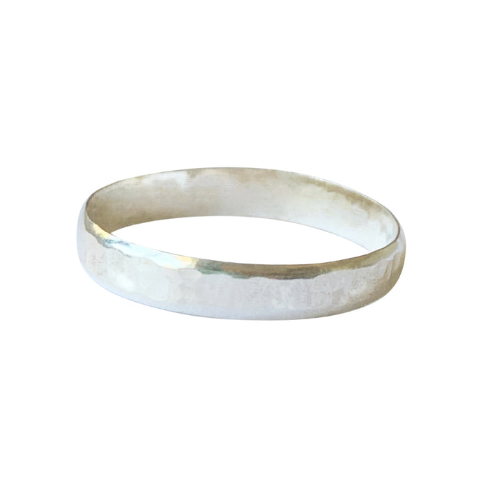 5mm Hammered Sterling Band