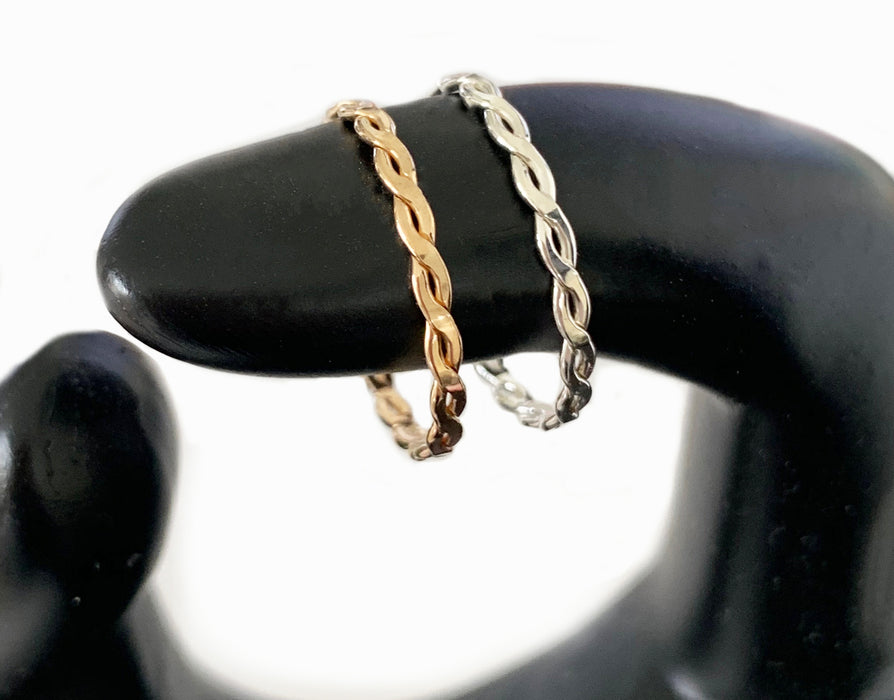 Braid Skinny Sterling Toe Ring