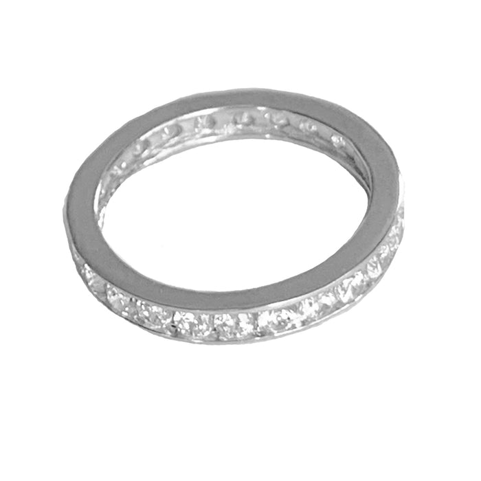 CZ Eternity Band Sterling Finger Ring