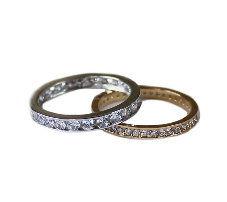 CZ Eternity 14K Toe Ring