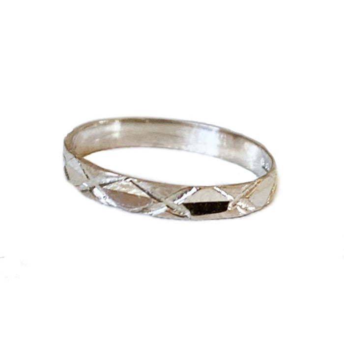 Diamond Cut 14K Gold Toe Ring