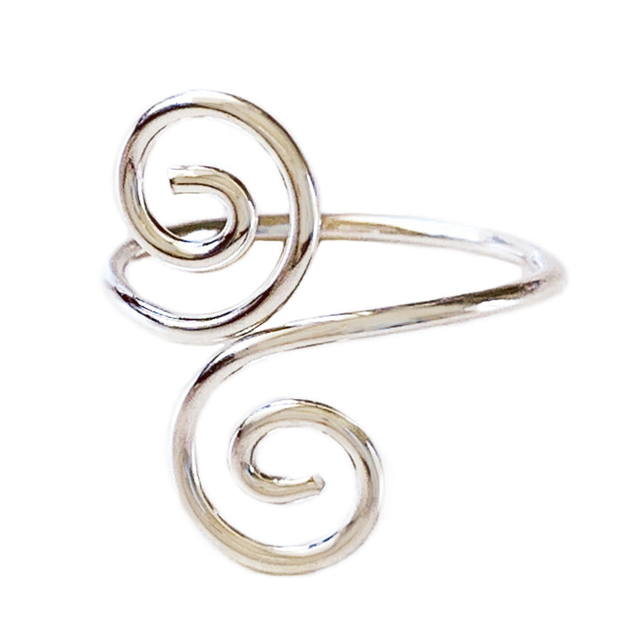 Swirly Gold Fill or Sterling Adj